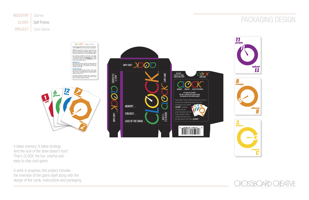 Clock card game design