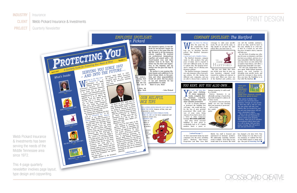 Webb Pickard Insurance newsletter